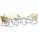 OutSunny 4 Piece Rattan Garden Furniture with Cushions Outdoor Lounge Set