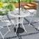 OutSunny 78 cm Round Garden Dining Table with Parasol Hole Antique Cast Aluminium White