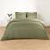 Brentfords Plain Pillowcase Bedding Set, Woodland Green - Single Duvet Cover Green (198x137cm)