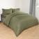 Brentfords Plain Pillowcase Bedding Set, Woodland Green - Single Duvet Cover Green (198x137cm)