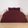 Brentfords Plain Pillowcase Bedding Set, Burgundy - King - One Size Duvet Cover Red (230x220cm)