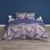 OHS Geo Print Plain Reverse Set Double - Duvet Cover Blue, Grey (200x200cm)