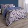 OHS Geo Print Plain Reverse Set Double - Duvet Cover Blue, Grey (200x200cm)
