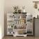 Homcom Kitchen Cupboard Pantry with Adjustable Shelves White Storage Cabinet