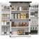 Homcom Kitchen Cupboard Pantry with Adjustable Shelves White Storage Cabinet