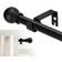 GXOACKJ Decorative Curtain Rods 28 to 48 inch Black15"
