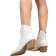 Shein Womens White Pointed Toe Embroidered Western Boots With Chunky Mid Heel Side Zipper Ideal For Casual AutumnWinter Outfits AnkleShort Boots Made Of Sue