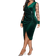 Shein Plus Elegant Contrast Color Mesh Patchwork Wrap Dress Autumn