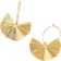 Shein 1pair Metallic Folded Leaf Design Earrings, Elegant & Versatile