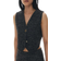 H&M Bouclé Weste - Schwarz
