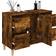 vidaXL Smoked Oak Sink Cabinet 80 x 33 x 60 cm
