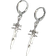 Shein Retro Punk Street Style Earrings HipHop Cross Sword Pendant Creative Hoop Earings Unisex SwordShaped Ear Clips For Men Women