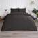 OHS Luxury Seersucker Set King - Charcoal Duvet Cover Grey (230x220cm)
