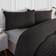 OHS Luxury Seersucker Set King - Charcoal Duvet Cover Grey (230x220cm)