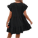 Shein Solid Ruffle Hem Smock Dress For Holiday
