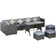 Dakota Fields 9 Person Seating Outdoor Lounge Set, 1 Table incl. 6 Chairs