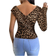 Shein Womens Leopard Print Casual TShirt Suitable For Daily Wear