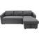 Living and Home 3 Seater Corner Bed with Storage - Grey - 76 x 88 x 90 cm Sofa 88cm 3 Seater