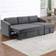 Living and Home 3 Seater Corner Bed with Storage - Grey - 76 x 88 x 90 cm Sofa 88cm 3 Seater