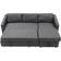 Living and Home 3 Seater Corner Bed with Storage - Grey - 76 x 88 x 90 cm Sofa 88cm 3 Seater
