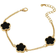 Shein 1pc Metallic Vintage Party Dance Style Black Flower Pendant Bracelet