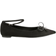 boohoo Womens Bow Detail Ankle Strap Flats - Black