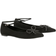 boohoo Womens Bow Detail Ankle Strap Flats - Black