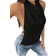Shein Summer Sexy Halter Backless Tank Top - Solid Color