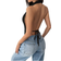 Shein Summer Sexy Halter Backless Tank Top - Solid Color