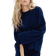 H&M Dame Blå Oversized trøje med buet kant