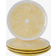 Lemon tallerken 4-pak Gul/hvid Flad tallerken 27cm 4stk