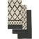 Dunelm Pack of 3 Global IKAT Tea Kitchen Towel Grey (70x50cm)
