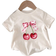 Shein Toddler Girls Casual Graphic Print Round Neck Pullover Top SpringSummer