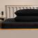 OHS Teddy Fleece Pillow Case Black (75x50cm)