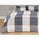 OHS Gingham Block Check Set, - Superking Duvet Cover Grey (260x220cm)
