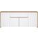 Ebuy24 Next Skänk 4 Dörrar 1 Låda Ek-Dekor Vit Högblanka Sideboard 197x84cm