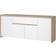 Ebuy24 Next Skänk 4 Dörrar 1 Låda Ek-Dekor Vit Högblanka Sideboard 197x84cm