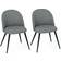 Homcom Modern Upholstered Black Kitchen Chair 79cm 2pcs