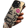 Shein pc Personalized English Writing Lip Print Pattern Phone Case Independently Electroplated Button Black Gray Reflective Effect Lightweight Scratch Re