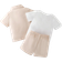 Shein pcsSet Baby Boys Letter Printed Casual Sports Shirt Short Sleeve TShirt And Shorts Set For Summer