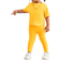 Shein Babygirl Short Sleeve T-Shirt And Elastic Waist Pants Set - Yellow