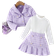 Shein Elegant School Uniform Long Sleeve Jacket - Spring/Autumn