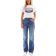 Stradivarius D98 Petite Vintagetvättade Raka Jeans - Blå