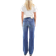 Stradivarius D98 Petite Vintagetvättade Raka Jeans - Blå