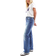 Stradivarius D98 Petite Vintagetvättade Raka Jeans - Blå