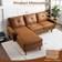 Wade Logan Brown Brevick 2 Piece Sectional Sofa 86.7" 2pcs 3 Seater