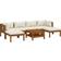 vidaXL gräddvit Loungeset, 1 Bord inkl. 4 Soffor