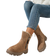 Shein Damen Ankle Boots mit dicker Sohle, modisches Reißverschluss-Design an der Seite, mit Fleece gefüttert, bequem, warme Winterstiefel, braun