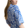 H&M Tie-Belt Shirt Dress - Bright Blue/White Patterned