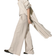 H&M Wide Linen Blend Trousers - Light Beige